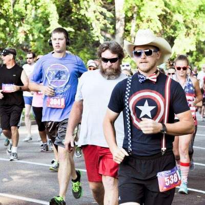 Runners in the FireKracker 5k citizen's race.