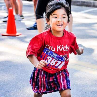 A kid in the FireKracker 5k kids run.